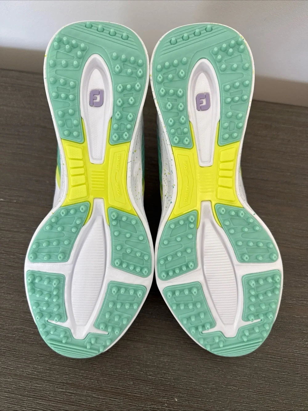 FootJoy FJ Fuel Golf Shoes White Green Pink Women's SZ 7 (90684)